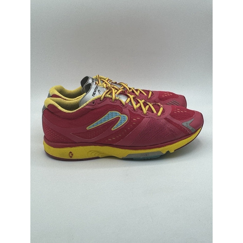 Newton Women's Motion IV W000415 Pink Cranberry Yellow Running Shoes Size 10.5